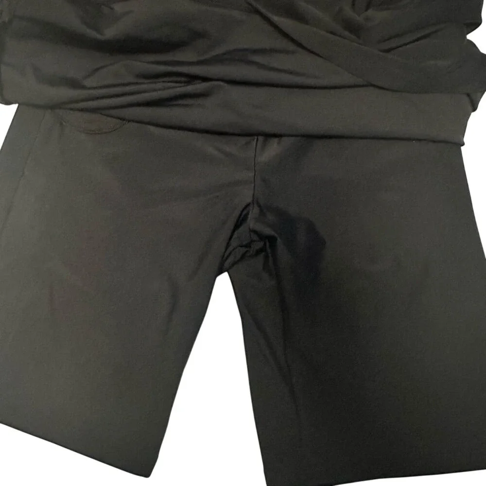 Pinup Fashion Womens Black Athletic Skort Active Skirt with Pockets‎ NWT